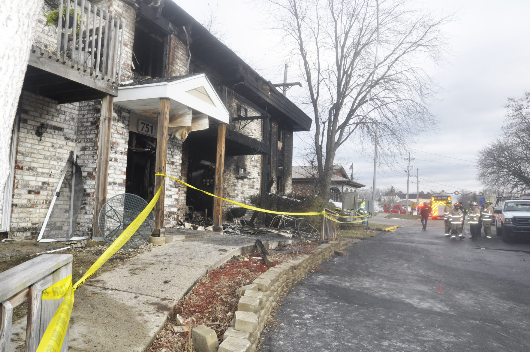 Pebblebrook Apartments fire scene Genoa City